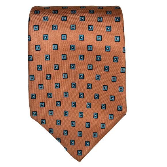 Christian Dior Vintage 60s/70s Silk Brown Print Men's Tie - Picture 1 of 6